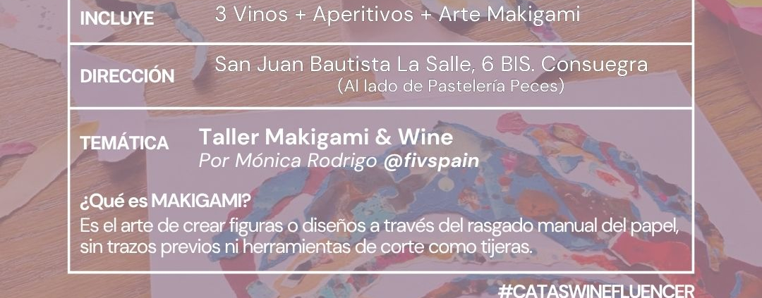 rosa del azafrán Consuegra cata vinos viernes actividades vino taller makigami